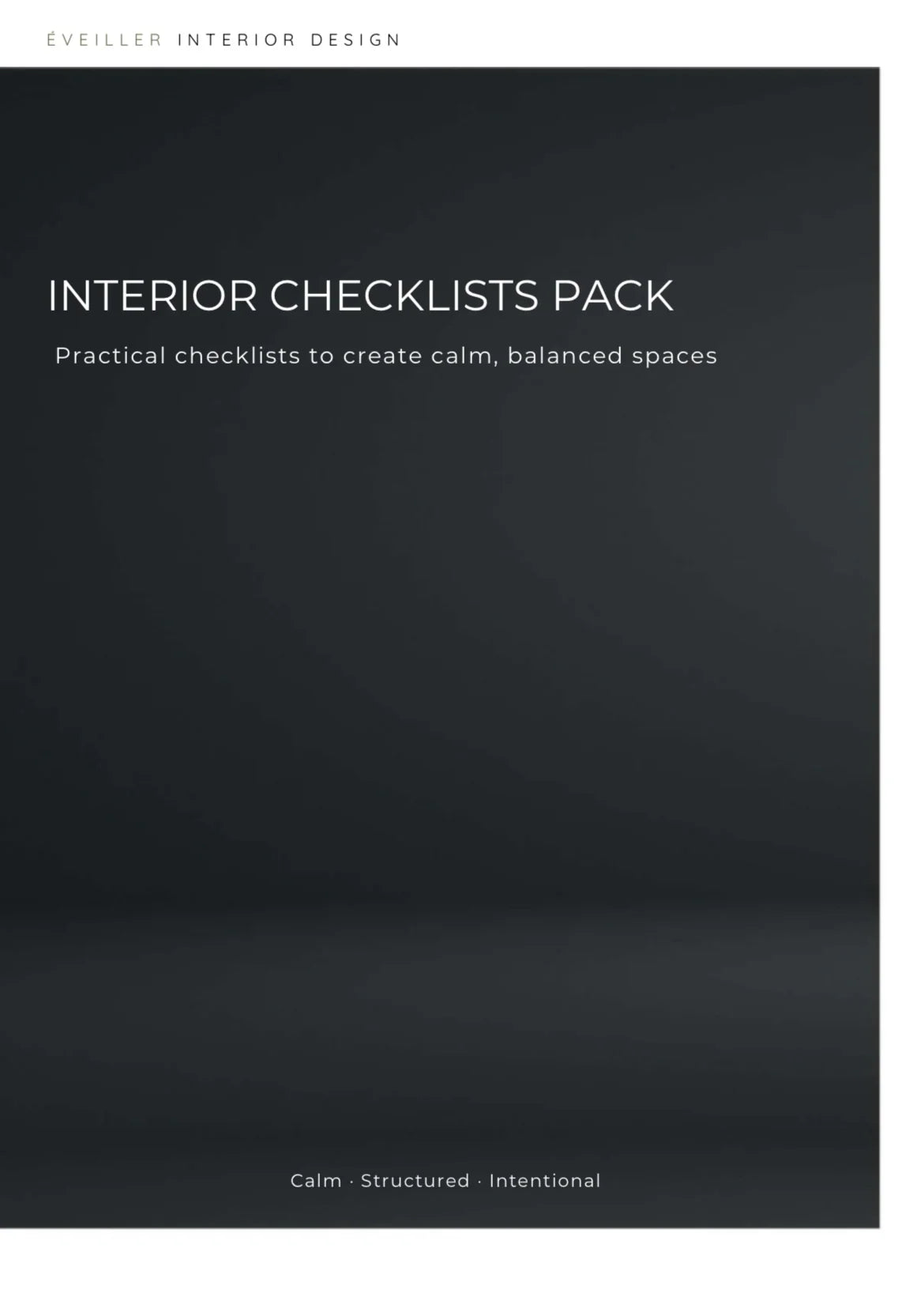 Interior Checklists Pack